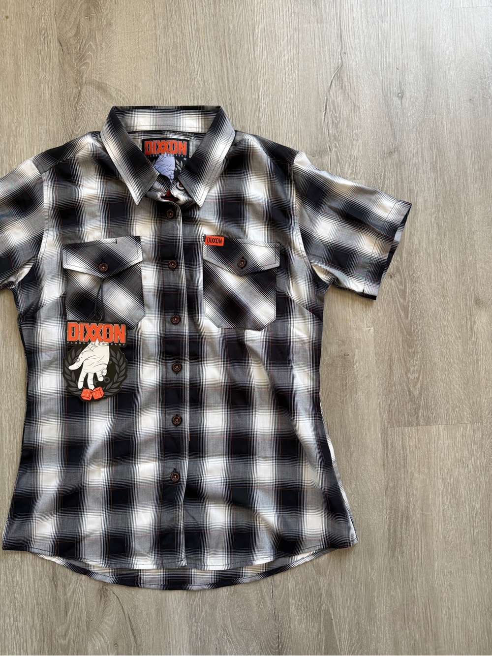 Dixxon Shirt Womens Black Plaid D-Lux proprietary Bamboo Blend‎ Medium